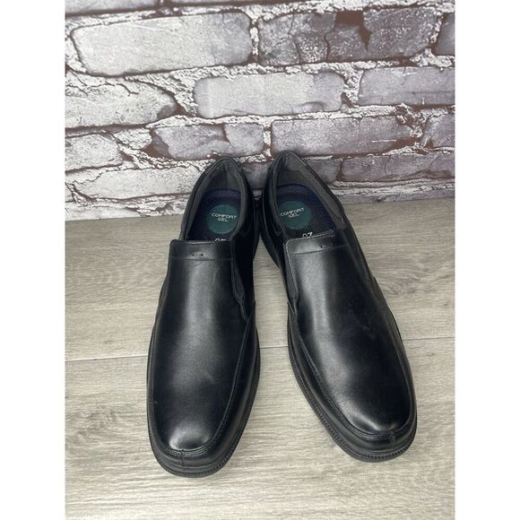 NUNN BUSH Black Leather Slip On Work Loafers Comfort GEL Shoes Men’s 11W US/44EU main image 4